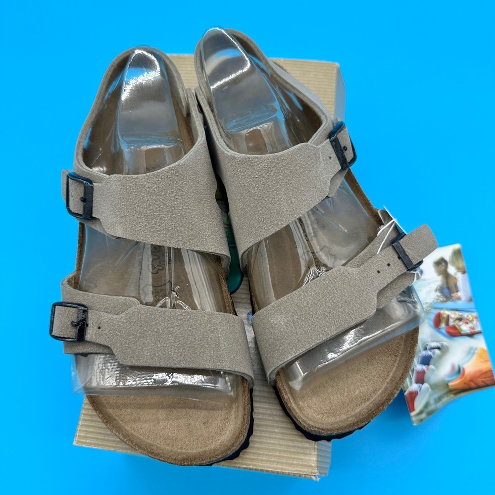Birki's‎ by Birkenstock Martinique Soft Taupe Sandals 331733 Mens 6 Womens 8 NEW